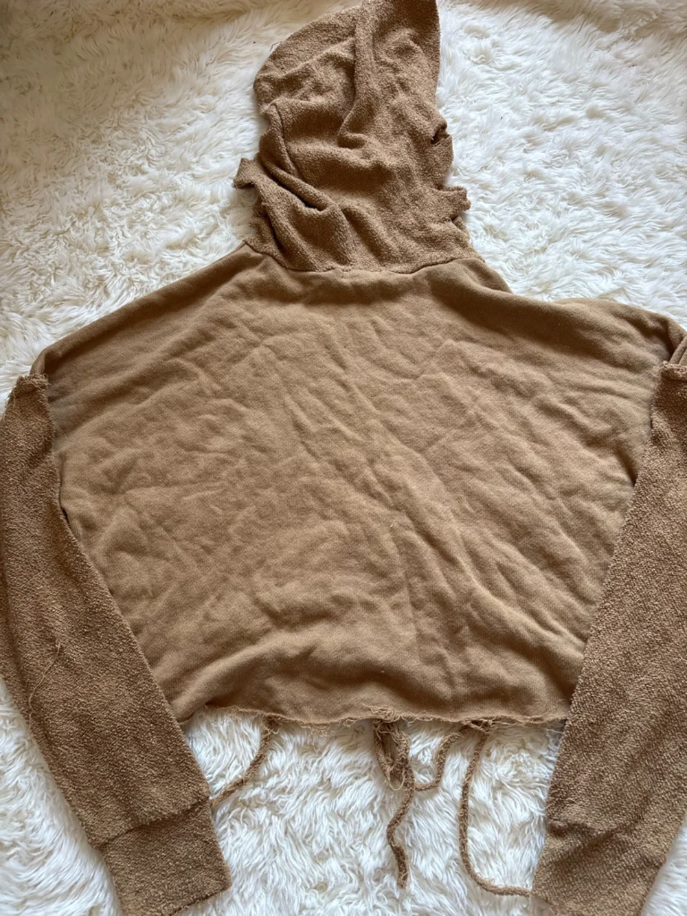 Fashion Nova Camel Brown Textured Hoodie - Picture 12 of 15